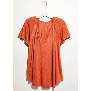 NWT Free People Lovely Day Tee / Redtile